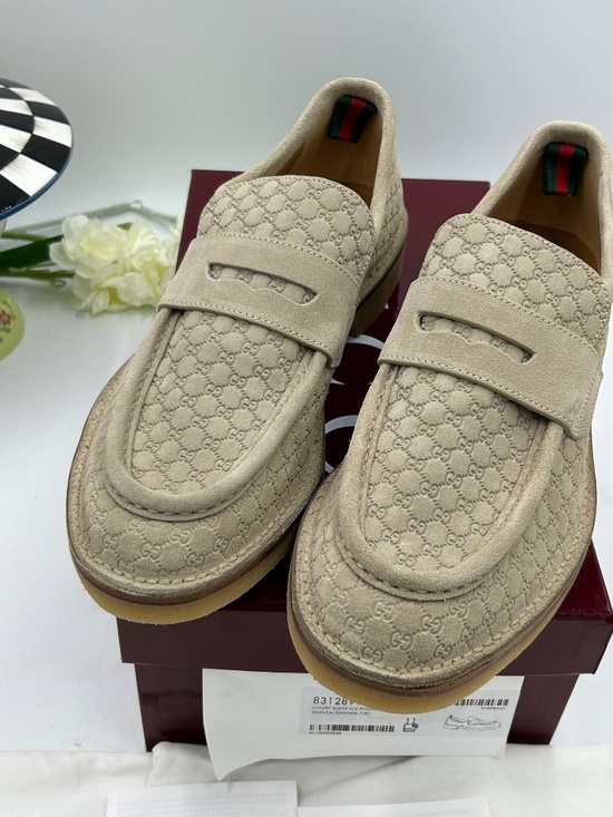 Men’s Gucci Suede Web Loafers.  Size 11/fits 11.5 US. Made in Italy. main image 5